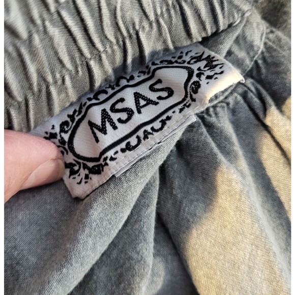 Vintage Muted Gray Emroidered Prairie Skirt Boho Cottagecore Tiered  Womens XL - Picture 6 of 11